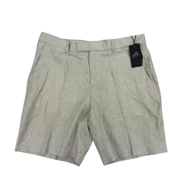 Ted Baker London Mens Damasks Slim Fit Linen Blend Chino Shorts Beige 36R - Picture 1 of 4